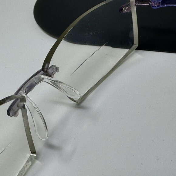 Eyephorics Eyeglasses  Purple Swiss Rimless Frame Only  Read - Picture 5 of 13